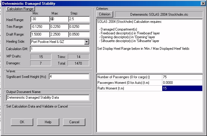 deterministic damaged stability DB