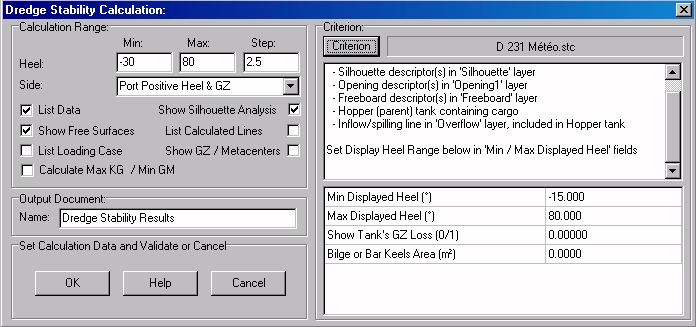 Dredge Stability DB