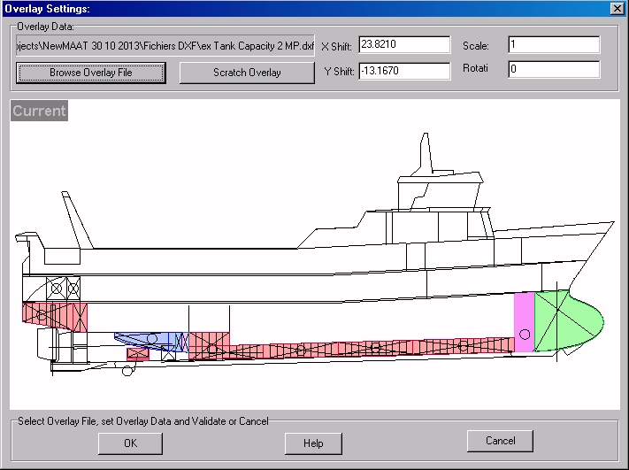 DXF Overlay Selection